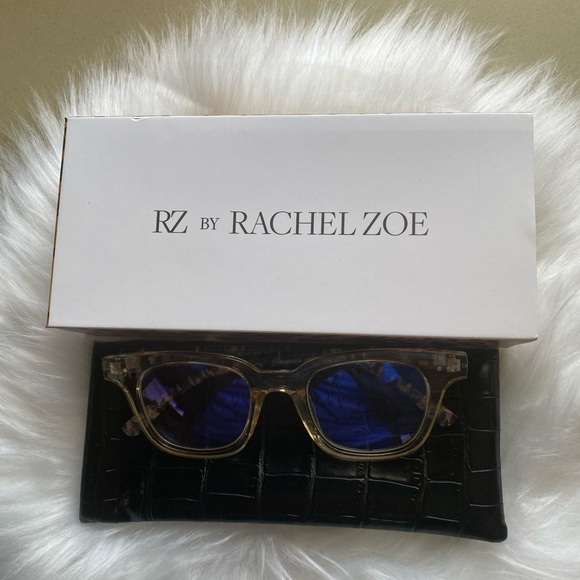 New Rachel Zoe Marnika Blue Light Protection Clear Non RX Glasses - Picture 4 of 7